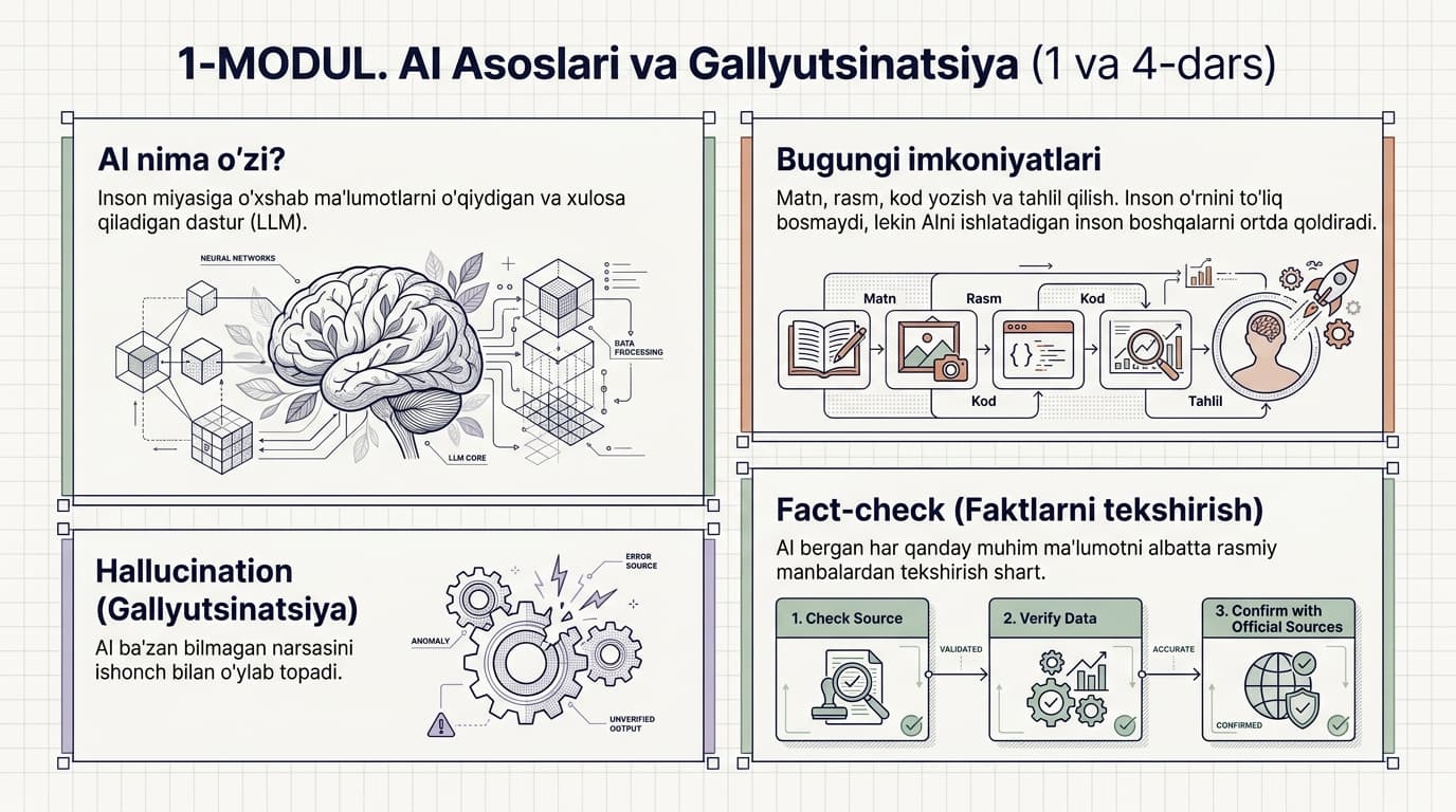 AI Asoslari va Ishga Tayyorgarlik — vizual
